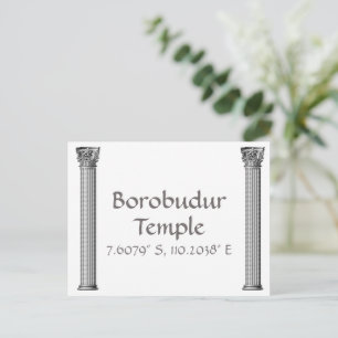 Borobudur Tempel Breedtegraad Lengtegraad Briefkaart