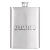 Boronzuurstof Uranium Rubidium Stikstof (BOURbON) Heupfles (Voorkant)