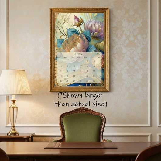 Boroque bloemenkalender kalender