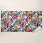 Boroque bloemmotief strandlaken (Voorkant)