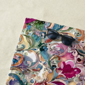 Boroque bloemmotief strandlaken (In situ)