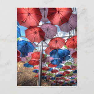 Borough Market umbrella art, Londen Briefkaart