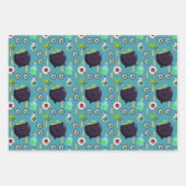 Borrelende Heksenketel Magisch Toverdrank Ogen Hal Inpakpapier Vel (Voorkant 3)