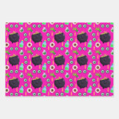 Borrelende Heksenketel Magisch Toverdrank Ogen Hal Inpakpapier Vel (Voorkant 2)