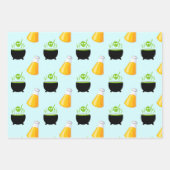 Borrelende Ketel Magisch Toverdrank Schedel Hallow Inpakpapier Vel (Voorkant 3)