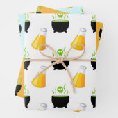 Borrelende Ketel Magisch Toverdrank Schedel Hallow Inpakpapier Vel (In situ)