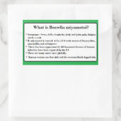 Borrelia Miyamotoi Lyme Awareness Stickers (Tas)