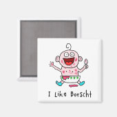Borscht Baby Magnet Magneet (Voorkant / Achterkant)