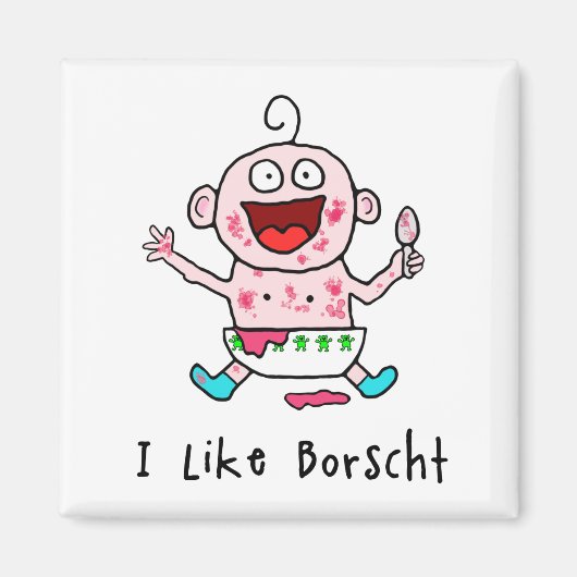 Borscht Baby Magnet Magneet (Voorkant)
