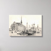 Borsen en Christianborg Palace Canvas Afdruk (Voorkant)