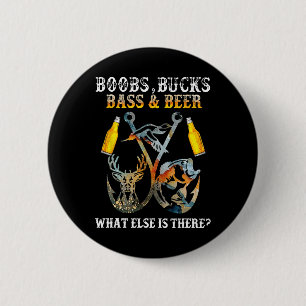 Borst Eend B Bier Wat Is Er Nog Vissen Jagen Ronde Button 5,7 Cm