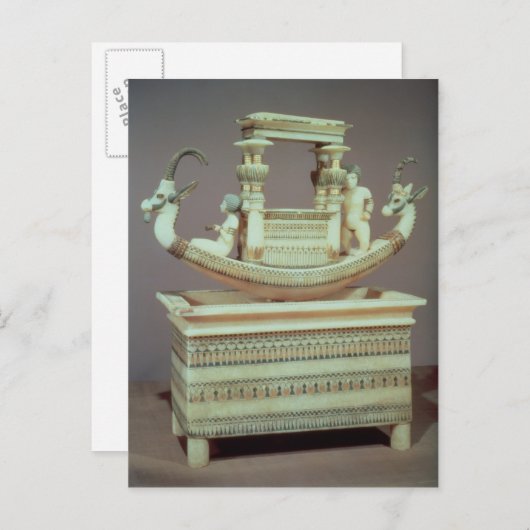 Borst met een boot met twee kop briefkaart (Voorkant / Achterkant)