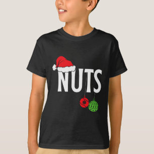 Borst Noten Grappige Kerst Kastanjes Paar Matchi T-shirt