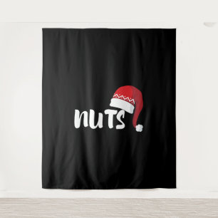 Borst Noten Koppels Kerstmis Koppel Kerstmis Coup Wandkleed