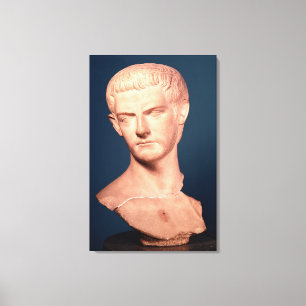 Borst van keizer Caligula uit Thracië, c.39-40 AD Canvas Afdruk