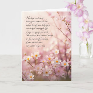 Borstamputatie Herstel Roze en Witte Bloesems Kaart