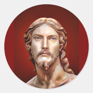BORSTBEELD VAN CHRISTUS DE REDDERS door MICHELANGE Ronde Sticker