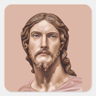 BORSTBEELD VAN CHRISTUS DE REDDERS door MICHELANGE Vierkante Sticker