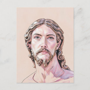 Borstbeeld van Christus de Verlosser door MICHELAN Briefkaart
