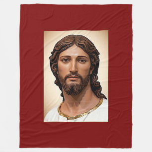 BORSTBEELD VAN CHRISTUS DE VERLOSSER door MICHELAN Fleece Deken