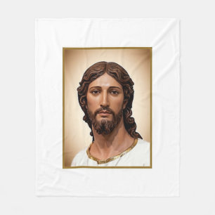 BORSTBEELD VAN CHRISTUS DE VERLOSSER door MICHELAN Fleece Deken