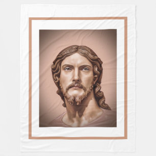 BORSTBEELD VAN CHRISTUS DE VERLOSSER door MICHELAN Fleece Deken