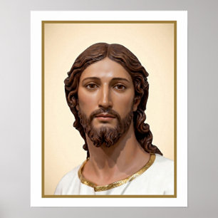 Borstbeeld van Christus de Verlosser door MICHELAN Poster