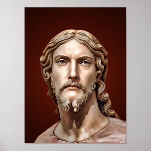 Borstbeeld van Christus de Verlosser door MICHELAN Poster