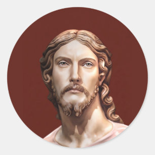 BORSTBEELD VAN CHRISTUS DE VERLOSSER door MICHELAN Ronde Sticker