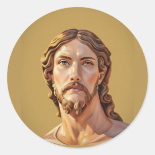 BORSTBEELD VAN CHRISTUS DE VERLOSSER door MICHELAN Ronde Sticker