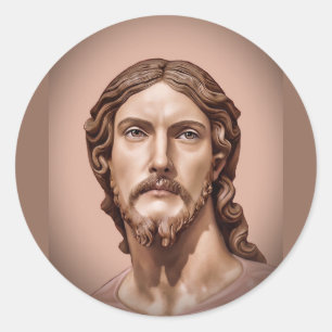 BORSTBEELD VAN CHRISTUS DE VERLOSSER door MICHELAN Ronde Sticker