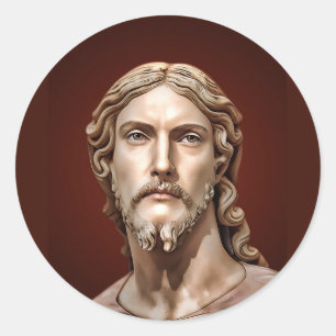BORSTBEELD VAN CHRISTUS DE VERLOSSER door MICHELAN Ronde Sticker