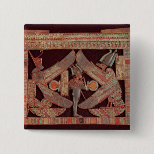 Borstbord met de afbeelding van Osiris, god van Vierkante Button 5,1 Cm
