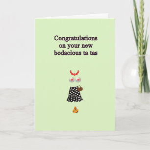 Borstchirurgie Gefeliciteerd, Grappige Cartoon Art Kaart