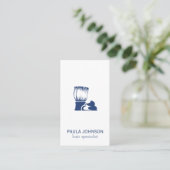 Borstel en scheercrème visitekaartje (Staand voorkant)