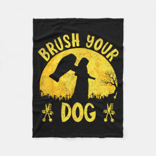 Borstel Hond Trimmen Reaper Halloween Grappige Hon Fleece Deken