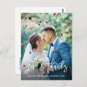 Borstel kalligrafie bruiloft Dank u Briefkaart (Voorkant / Achterkant)