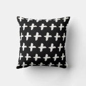 Borstel kruis zwart en wit kussen monogram (Achterkant)