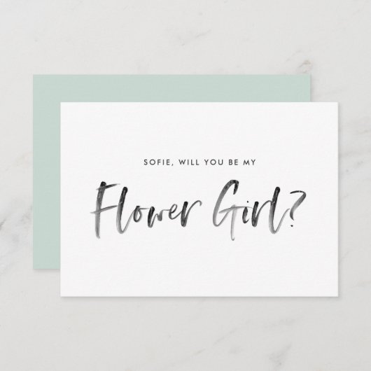 Borstel met briefing kaart (Voorkant / Achterkant)