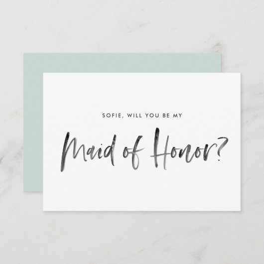 Borstel met briefing kaart (Voorkant / Achterkant)