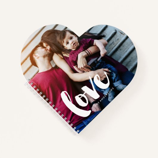 Borstel met opschrift "Love" Notitieboek (Voorkant)