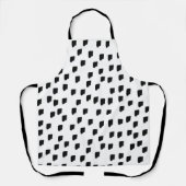 Borstel met zwarte en witte Waterverf Schort (Voorkant)