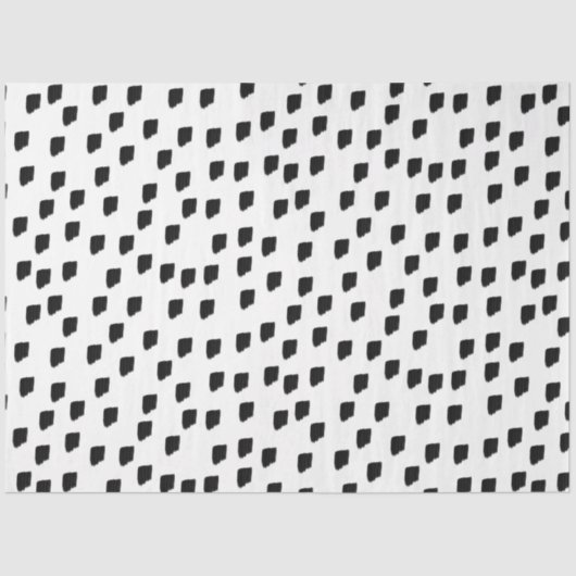 Borstel met zwarte en witte Waterverf Tissuepapier (Voorkant)