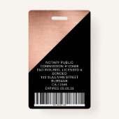 Borstel Metal Employee Photo Logo Barcode Name Bad Badge (Achterkant)