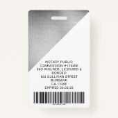 Borstel Metal Employee Photo Logo Barcode Name Bad Badge (Achterkant)