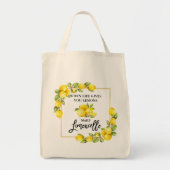 Borstel Schrift Waterverf Citroen Limoncello Boods Tote Bag (Voorkant)