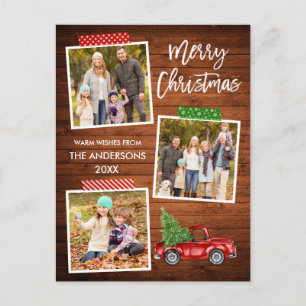 Borstel Script Craft Tape Hout Rode Vrachtwagen Ke Briefkaart