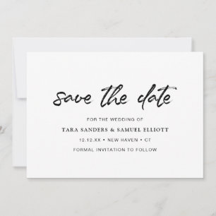Borstel script handschrift minimalistische moderne save the date