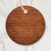 Borstel Script Rustiek Hout Kerstster Twine Bedankjes Labels (Achterkant)