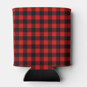 Borstel Script Truck Red Plaid Christmas Blikjeskoeler (Achterkant)